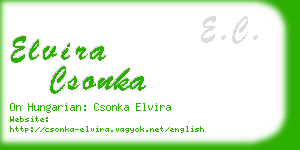 elvira csonka business card